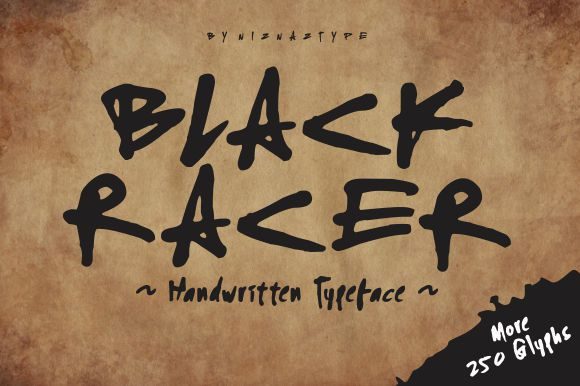 Black Racer Font for Campaign Creatives