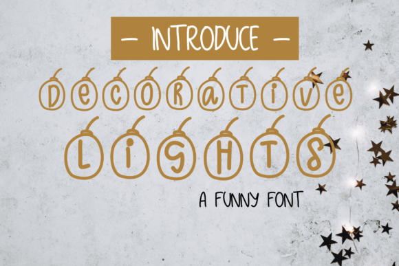 Decorative-lights Font for Handmade and Commercial Projects