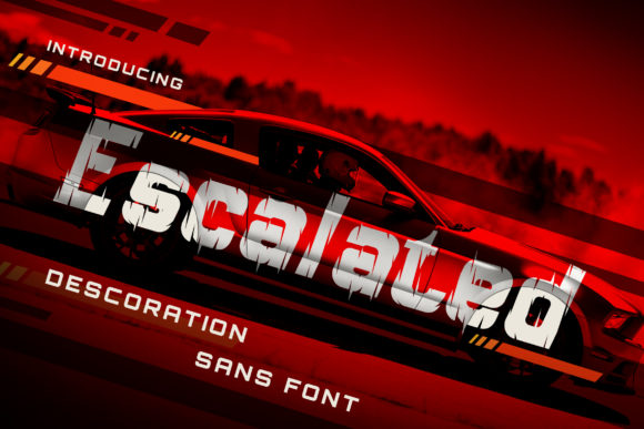Escalated Font for Handmade and Commercial Craft Projects