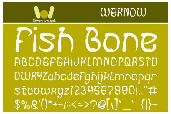 Fish Bone Font: A Quirky Twist for Handmade Creations